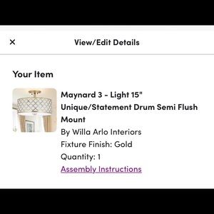 Semi flush mount light